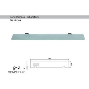 Imagem de Porta Shampoo Latão Banheiro Slim Trend Metais Tm 176503 - Kazalinda