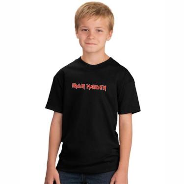 Imagem de Camiseta Infantil Iron Maiden, 10, Preto, Masculino