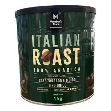 Imagem de Cafe Italiano 1Kg Lata Torrado Moido Em Po Importado Arabica - Member'