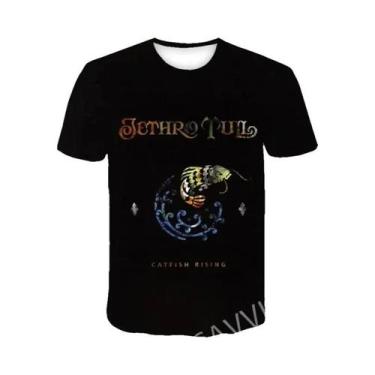 Imagem de Camisetas Casuais 3D Print Jethro Tull Hip Hop Para Mulheres E Homens,