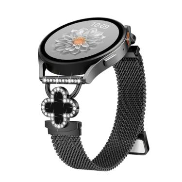 Imagem de Pulseiras femininas de metal finas para Samsung Galaxy Watch 7 6 5 4 FE de 40 mm e 44 mm/6 4 mm/6 4 mm, 46 mm, 43 mm, 47 mm/5 Pro/Active 2, pulseira magnética milanesa de 20 mm para Samsung Watch
