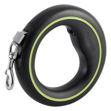 Imagem de Ｂｅｓｇａ Guia retrátil para cães, guia flexível em formato de anel, 3 metros de comprimento, corda de tração para cães de porte médio, Preto Verde
