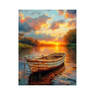 Imagem de Paisagem De Praia 5D DIY Bordado Com Diamantes Kits De Pintura Complet