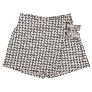 Imagem de Shorts Saia Juvenil Look Jeans Tweed Cinza - 4 - UNICA-Feminino
