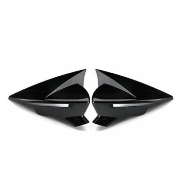 Imagem de Capa Para Espelho Lateral De Carro, Preto Brilhante/Fibra De Carbono, Capa Retrovisor, Compatível Com Seat Leon Mk3 Mk3.5 5f St Fr Cupra 2013-2019(Glossy Black)