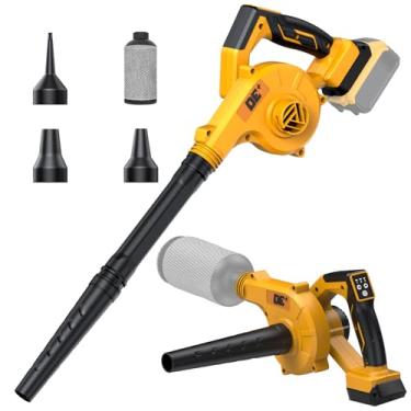 Imagem de DeForce Soprador de folhas elétrico sem fio para bateria Dewalt 20v Max, soprador 4 em 1, 3 modos de velocidade, 300 km/h, soprador de folhas alimentado por bateria com tubo estendido para folhas