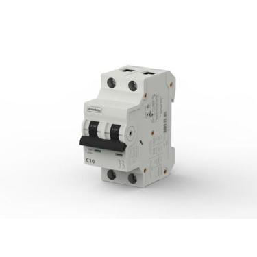 Imagem de Disjuntor Enerbras Curva C Termomagnéticos Bipolar Bifásico 10A