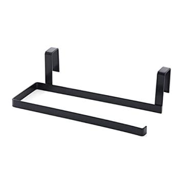 Imagem de 3FLQOOPP Rack de papel de rolo de perfuração sem cozinha rack de armazenamento de toalhas de papel rack de armário cabide de banheiro (cor: Svart, tamanho: 23,5 cm) (Svart 23,5 cm) (Svart 23,5 cm
