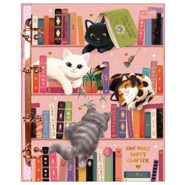 Imagem de Fichário Colegial 4 Argolas Purrfect Cats Tilibra