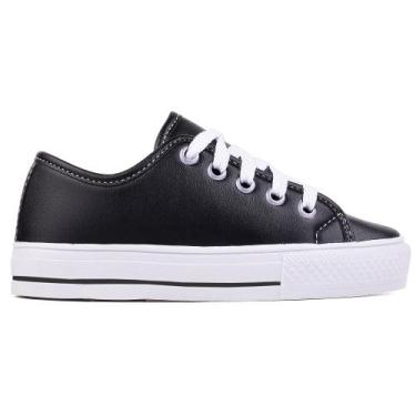 Imagem de Tênis Infantil Feminino All New Star Conection Casual Leve, 31, Preto