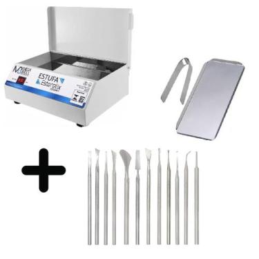 Imagem de Estufa Esterilizador Podologia Kit 12 Bisturi Profissional - MegaBell
