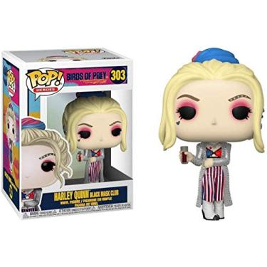 Imagem de Funko Pop Harley Quinn (Black Mask Club) Aves de Rapina: Arlequina e sua Emancipação Fantabulosa 303, Multicolorido