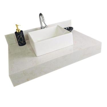 Imagem de Bancada 100 Porcento Porcelanato 70x45 Para Banheiro, Lavabo Promoção 