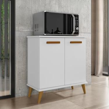 Imagem de Balcão Armário Multiuso para Cozinha - com Porta, Organizador Funcional para Utensílios, Condimentos e Artigos Domésticos (Branco)