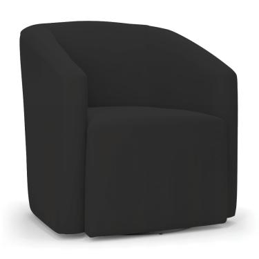 Imagem de Poltrona Decorativa Base Giratória Stella Max Veludo Preto D03 - D'Rossi