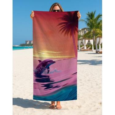 Imagem de Toalha Praia Banho Verão Surf Sol E Mar 70x140 Cm Estampada - Use Thuc