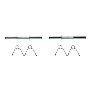 Imagem de 2x Barras 40 Cm Oca Kenkorp Para Anilhas Musculação Prateado TREINE EM