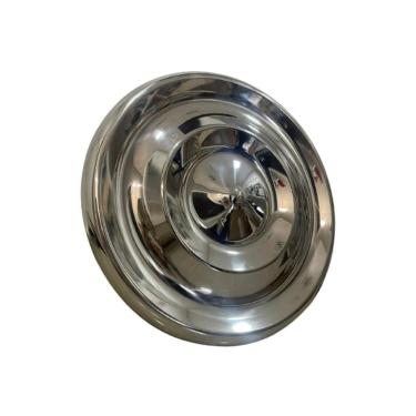 Imagem de Fruteira Em Inox Bandeja Redonda Travessa Grande 50cm Allene