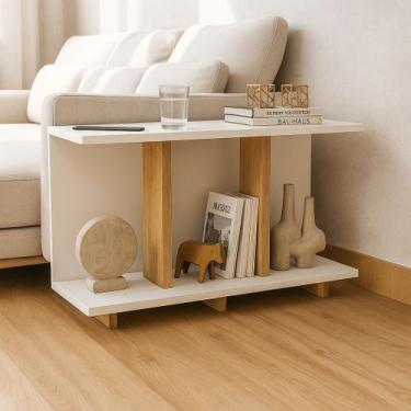 Imagem de Mesa de Canto Lateral Apoio Sofá Minimalista - Bihouse Móveis