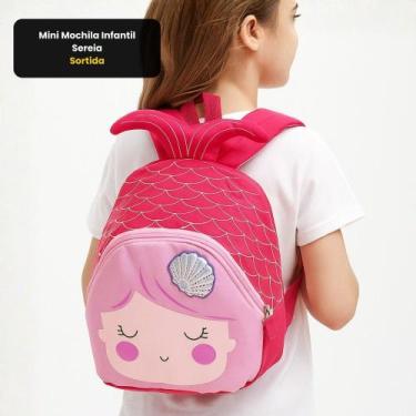 Imagem de Mini Mochila Escolar Passeio Infantil Sereia - FIRST