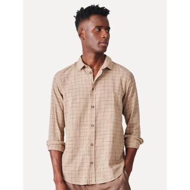 Imagem de Camisa Reserva Masculina Flanela Xadrez Athletic Camp Cáqui-Masculino