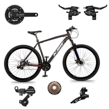 Imagem de Bicicleta Ksw Xlt 29 21v Aluminio Leve Mtb Freio Disco Suspensão 80mm SHIMANO-Unissex
