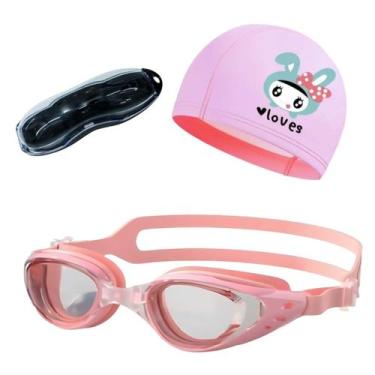 Imagem de Kit Óculos Touca e Estojo para Natação Adulto Proteção UV - Hero Band,