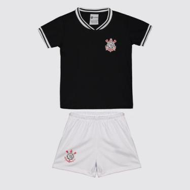 Imagem de Mini Kit Infantil II Corinthians Branco - Torcida Baby, 2 ANOS