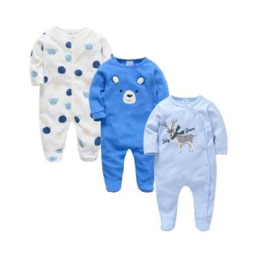 Imagem de Conjunto De Macacões De Algodão Para Bebês Meninas E Meninos 0-12M Man
