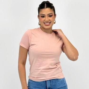 Imagem de Camiseta Doce Trama T-shirt Básica Manga Curta Feminina-Feminino