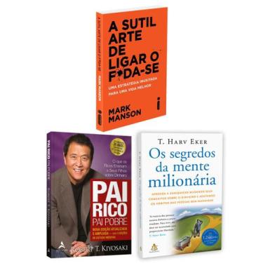 Imagem de Kit 3livros, Pai Rico, Pai Pobre + A Sutil Arte De Ligar O F*Da-Se + O