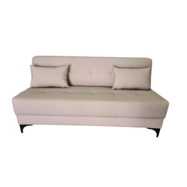 Imagem de Sofá Gianni Sem Braço Tecido Acquablock Pé Aço Preto 160cm - 4R Estofa