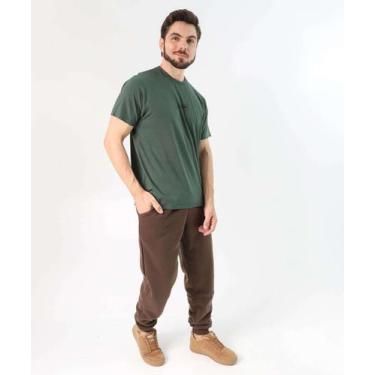Imagem de Calça Masculina Jogger Moletom Bolsos Marisa Marrom-53339 - MR, Marrom