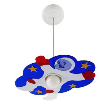 Imagem de Luminária Pendente Astronauta Lua Infantil Estrela Nuvem Kid - Shin Te