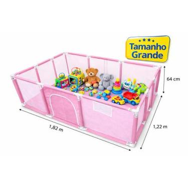 Imagem de Cercadinho Bebê 1,82x1,22m Chiqueirinho Infantil Extra Grande - Davinc