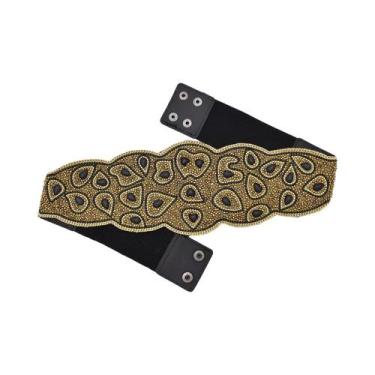 Imagem de Cinto Feminino Boho Retrô Com Elástico E Miçangas, Joia Corporal Turca