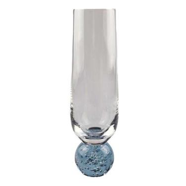 Imagem de Taça Champanhe de Vidro Orbe Marinha Base Bolinha 300ml - Tuut