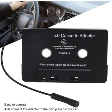 Imagem de Adaptador De Cassete Bluetooth 5.0 Para Carro Com Microfone, Adaptador