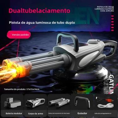 Imagem de Brinquedo De Arma De Água Elétrica Gatling Para Crianças E Adultos Com
