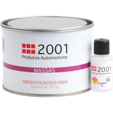 Imagem de Adesivo Plástico, 0,500 Gramas, Cinza, 9769, com Catalisador, 2001 Ost