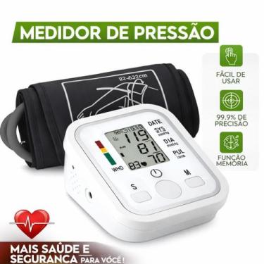 Imagem de Aparelho de Pressão Digital de Braço com Tela LCD Grande e Fácil Leitu