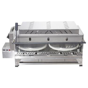 Imagem de Forno de Pizza Grill Giratório Itajobi 100x50 cm com 2 Infravermelhos 