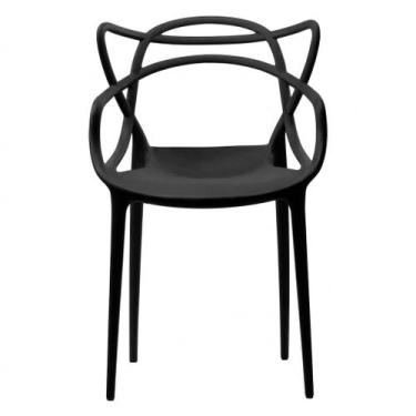 Imagem de Cadeira Allegra Preta Design Moderno Sala Jantar Cozinha - Dom Stark