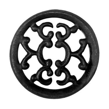 Imagem de Rosácea Decoração Ferro Fundido Imperial Grade Portão 12cm - UNICLÁUDI