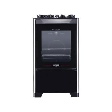 Imagem de Fogão de Piso 4 Bocas Preto com Mesa de Vidro Dako Supreme Glass Bivol