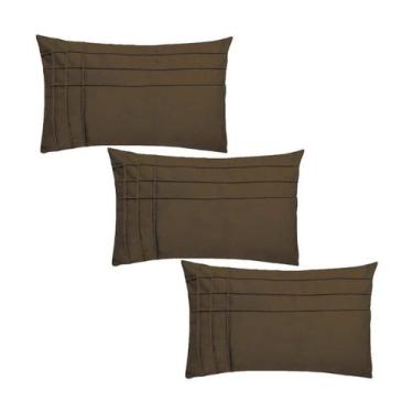 Imagem de Kit 3 Capas para Almofada Drapeada Line T Retangular em Veludo Várias 