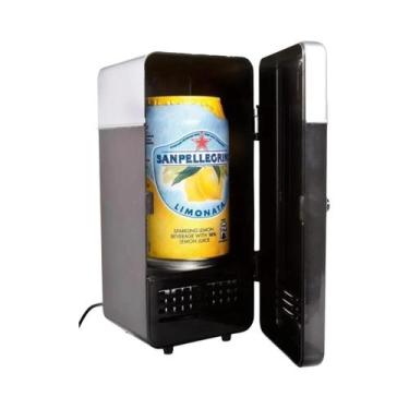 Imagem de Mini Refrigerador USB Compacto Para Carro, Uso Duplo De Resfriamento E
