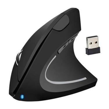 Imagem de Mouse Vertical Sem Fio Wireless Ergonômico Bluetooth D-m5 - Luuk Young