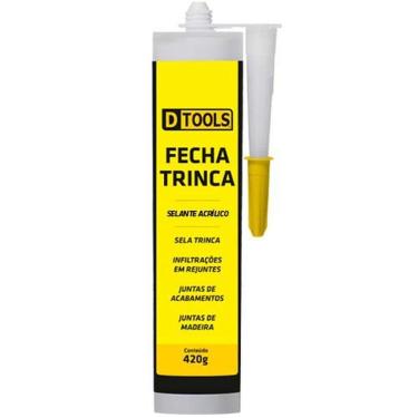 Imagem de Fecha Trinca Selante Acrílico 420G para Vedação de Trincas e Infiltrações com Alta Aderência Branco Dtools