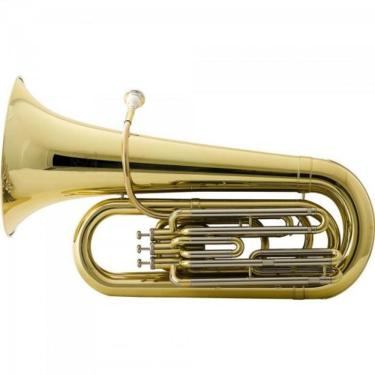 Imagem de Tuba HBB-L332L 3-4 com 3 Pistos de Ação Superior em Cuproníquel Laqueada Dourado Harmonics